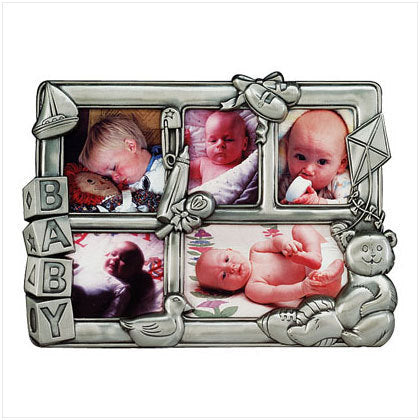 Pewter Baby Collage Frame