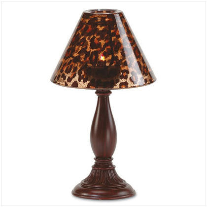 Safari Glass Shade Candle Lamp
