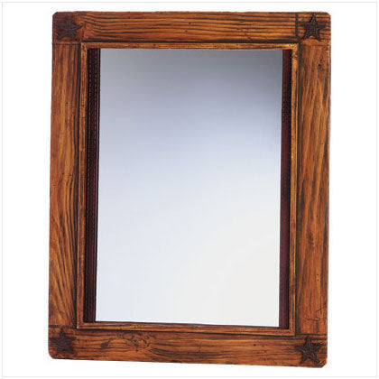 Wood Western Design Wall Mirror