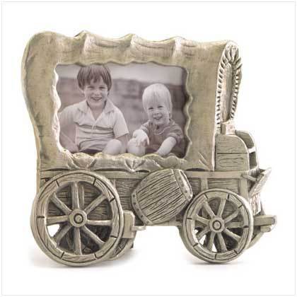 Pewter Stagecoach Photo Frame