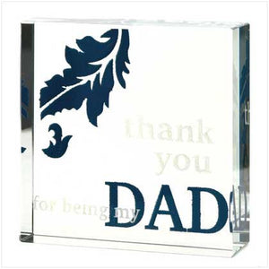 Thank You Dad Glass Cube