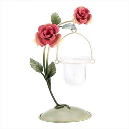 Tea Rose Votive Holder