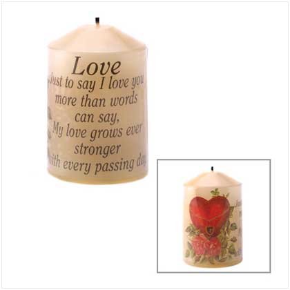 Poetic Love Candle