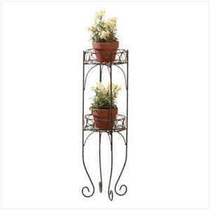 Antiqued Planter Shelf