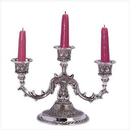 Silver Plated Metal Candelabra