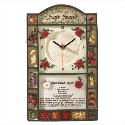 Alabaster Fruit Stand Wall Clock