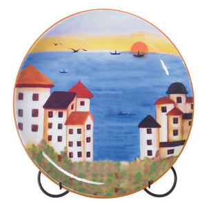Patchwork Coast Plate with Stand