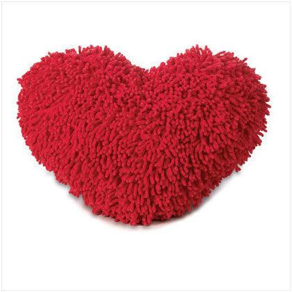 Shaggy Heart Cushion