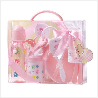 Pink Baby Gift Set In Case