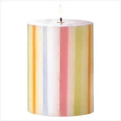 Multicolor Stripes Candle