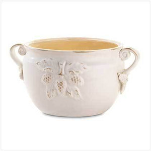White Porcelain Bowl Planter