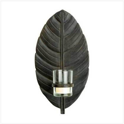 Leaf Wall Sconce with Glass Cup