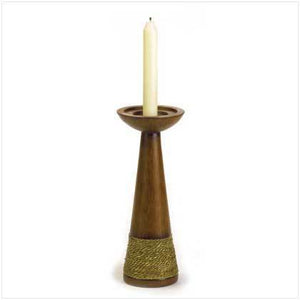 Rope Trimmed Candle Holder