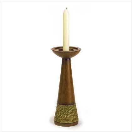 Rope Trimmed Candle Holder