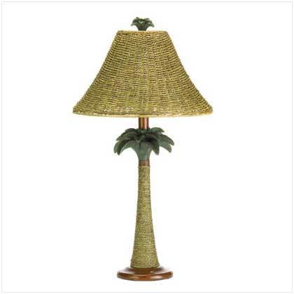 Rattan Styled Palm Tree Lamp