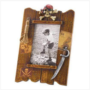 Wood Pirate Photo Frame