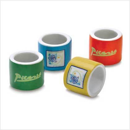 Napkin Rings - Picasso Lines - Set of 4