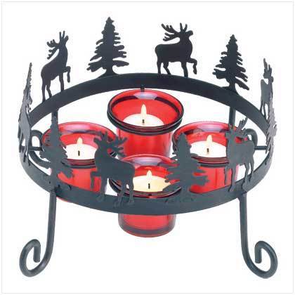 Rustic Reindeer Candleholder