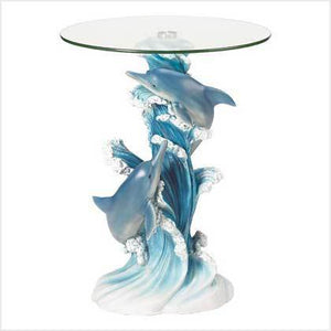 Playful Dolphins Accent Table