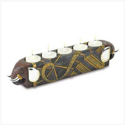 Tribal Elephant Tealight Holder