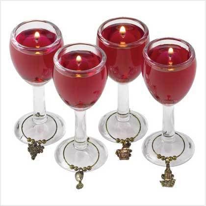 Mini Wine Glass Gel Candles