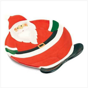 Smiling Santa Serving Plate