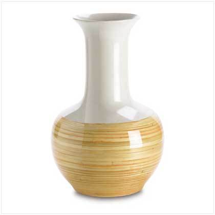 Spun Bamboo Necked Vase