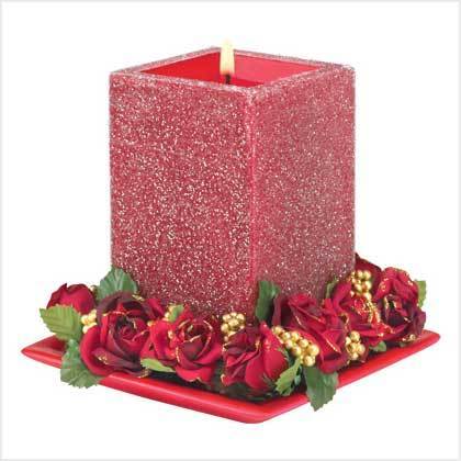 Red Stardust Candle