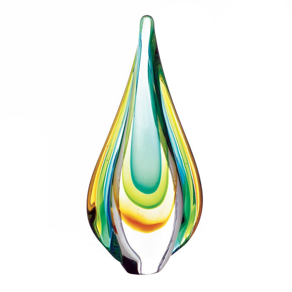 ART GLASS WATER DROP STATUE