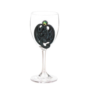 BLUE DRAGON GLASS GOBLET
