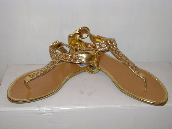 MEROZZI Gold Sandals