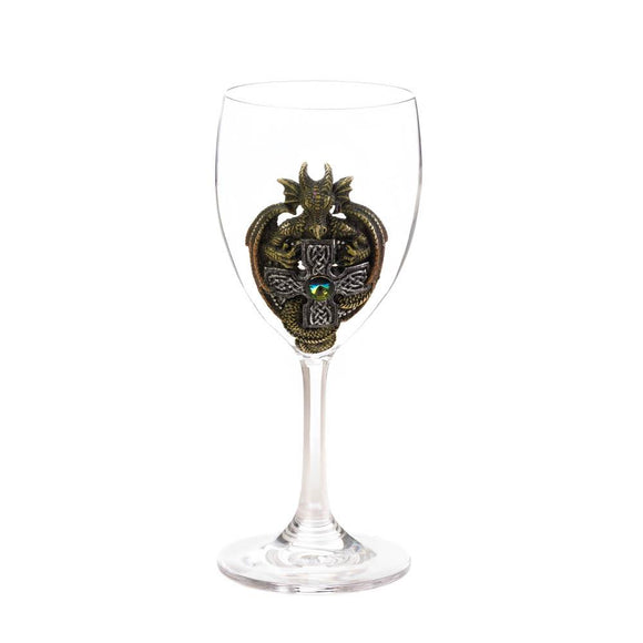 GREEN DRAGON GLASS GOBLET