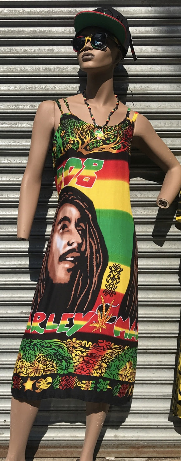 Bob Marley Long Print Dress