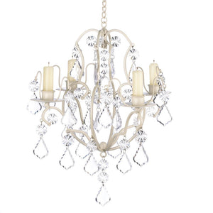 IVORY BAROQUE CHANDELIER CANDLE HOLDER