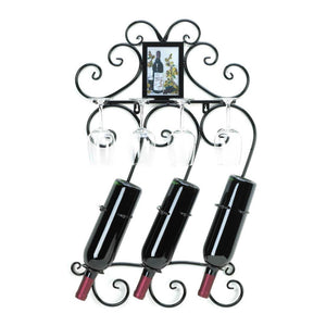 SCROLLWORK WALL WINE RACK