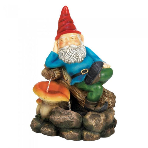 RELAXING GNOME WATER FOUNTAIN