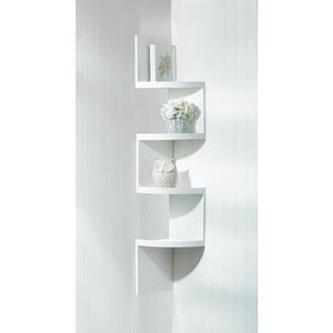 White 4-Tier Corner Shelf