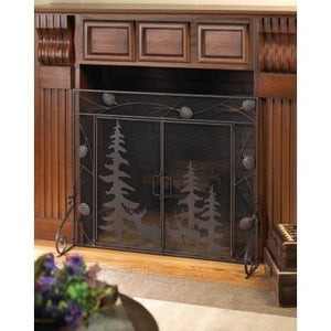 Woodland Forest Fire Place Screen