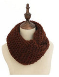 Autumn Winter Women Men Couple Warm scarf Candy Color Neckerchief  Soft Scarves Knitted thicking O Ring Scarf