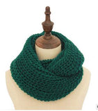 Autumn Winter Women Men Couple Warm scarf Candy Color Neckerchief  Soft Scarves Knitted thicking O Ring Scarf