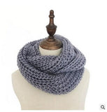 Autumn Winter Women Men Couple Warm scarf Candy Color Neckerchief  Soft Scarves Knitted thicking O Ring Scarf