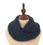 Autumn Winter Women Men Couple Warm scarf Candy Color Neckerchief  Soft Scarves Knitted thicking O Ring Scarf