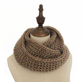 Autumn Winter Women Men Couple Warm scarf Candy Color Neckerchief  Soft Scarves Knitted thicking O Ring Scarf