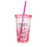 Fashion Water Bottle Plastic Portable With Straw My Creative Bottle For Sports Outdoor School My Creative Bottle