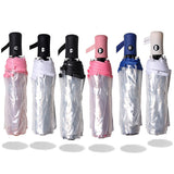 Mini Hot Sale Three-folding Transparent Umbrella Rain Women Fully-automatic Creative Rainy Transparent Umbrella Outdoor Tools