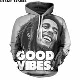 PLstar Cosmos Hot Sale 2017 Autumn New Fashion Men/Women 3d Hoodies Reggae originator Bob Marley Print Casual hoody Sweatshirt