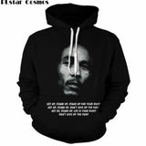 PLstar Cosmos Hot Sale 2017 Autumn New Fashion Men/Women 3d Hoodies Reggae originator Bob Marley Print Casual hoody Sweatshirt