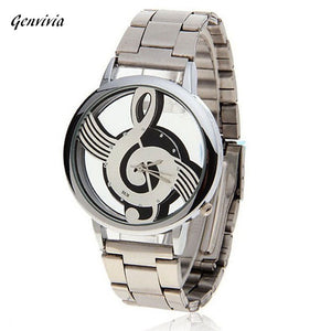 Smilelee New Classic 2017 Watches Women Note Music Notation Metal Quartz Wristwatch Fashion Dave