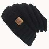 Winter Hats for Women CC Labeling Knitted Beanie Casual Solid Color Hip-Hop Skullies Bonnet Gorro Bone Mens Warm Crochet Hat