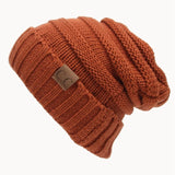 Winter Hats for Women CC Labeling Knitted Beanie Casual Solid Color Hip-Hop Skullies Bonnet Gorro Bone Mens Warm Crochet Hat